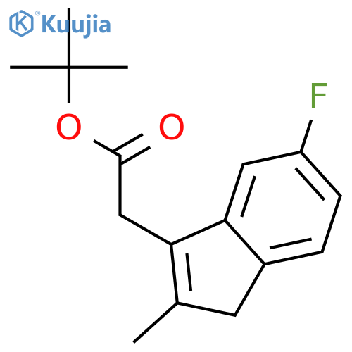 1H-Indene-3-acetic acid, 5-fluoro-2-methyl-, 1,1-dimethylethyl ester structure