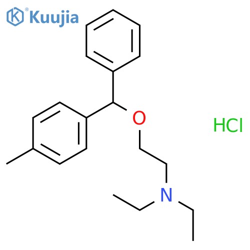 N,N-diethyl-2-[(4-methylphenyl)(phenyl)methoxy]ethanamine hydrochloride (1:1) structure