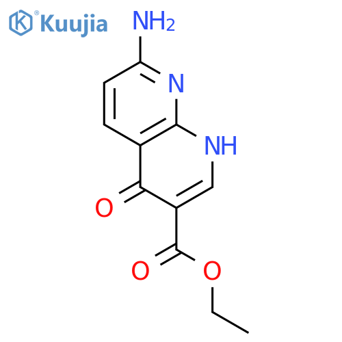 1,8-Naphthyridine-3-carboxylicacid, 7-amino-4-hydroxy-, ethyl ester structure