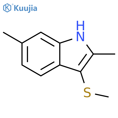 1H-Indole, 2,6-dimethyl-3-(methylthio)- structure