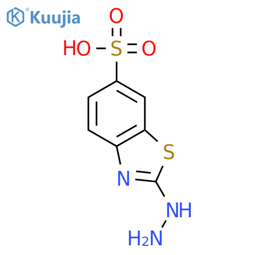 6-Benzothiazolesulfonic acid, 2-hydrazino- structure
