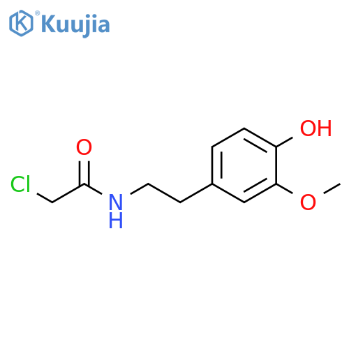 Acetamide, 2-chloro-N-[2-(4-hydroxy-3-methoxyphenyl)ethyl]- structure
