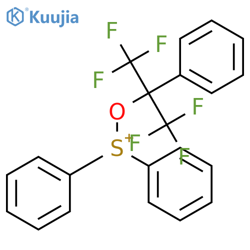 Sulfonium, diphenyl[2,2,2-trifluoro-1-phenyl-1-(trifluoromethyl)ethoxy]- structure