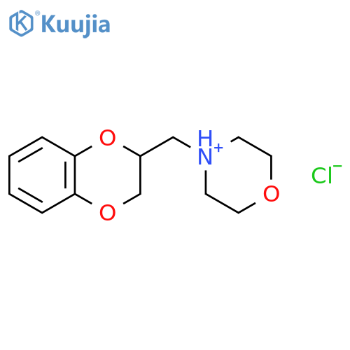 4-(2,3-dihydro-1,4-benzodioxin-2-ylmethyl)morpholin-4-ium chloride structure