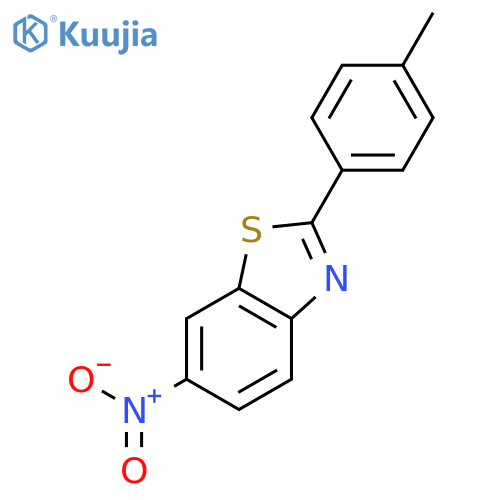 Benzothiazole, 2-(4-methylphenyl)-6-nitro- structure