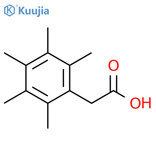 2-(2,3,4,5,6-pentamethylphenyl)acetic acid structure