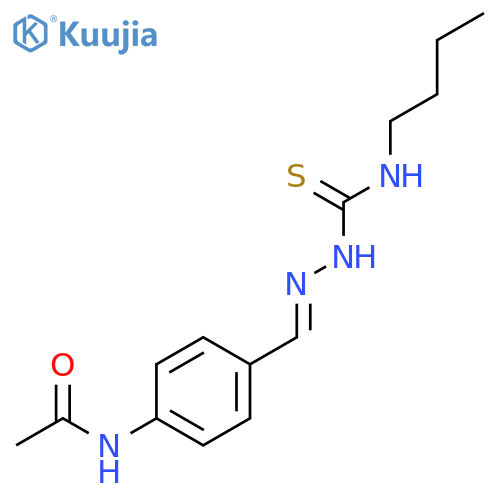 Acetamide,N-[4-[[2-[(butylamino)thioxomethyl]hydrazinylidene]methyl]phenyl]- structure