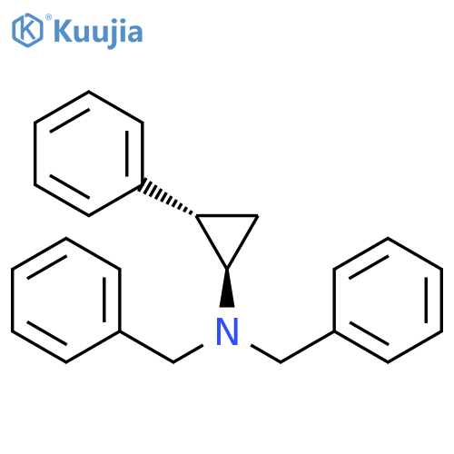 Benzenemethanamine,N-[(1R,2S)-2-phenylcyclopropyl]-N-(phenylmethyl)-, rel- structure