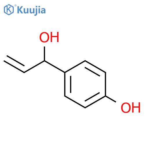 4-(1-hydroxyprop-2-en-1-yl)phenol structure