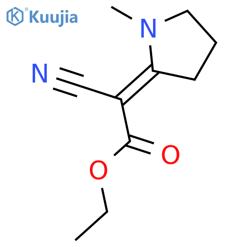 ACETIC ACID, CYANO(1-METHYL-2-PYRROLIDINYLIDENE)-, ETHYL ESTER, (E)- structure