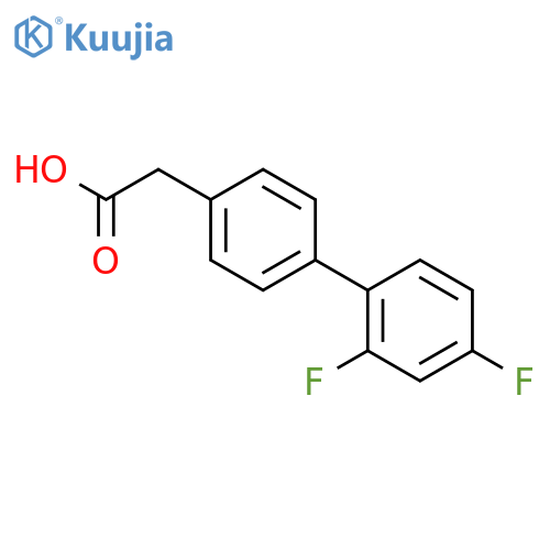 [1,1'-Biphenyl]-4-aceticacid, 2',4'-difluoro- structure