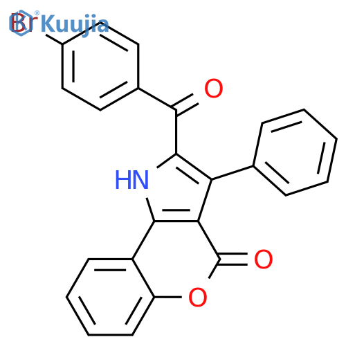 [1]BENZOPYRANO[4,3-B]PYRROL-4(1H)-ONE, 2-(4-BROMOBENZOYL)-3-PHENYL- structure