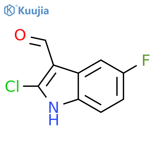 2-chloro-5-fluoro-1H-indole-3-carbaldehyde structure