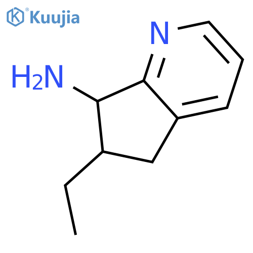 5H-Cyclopenta[b]pyridin-7-amine,  6-ethyl-6,7-dihydro- structure