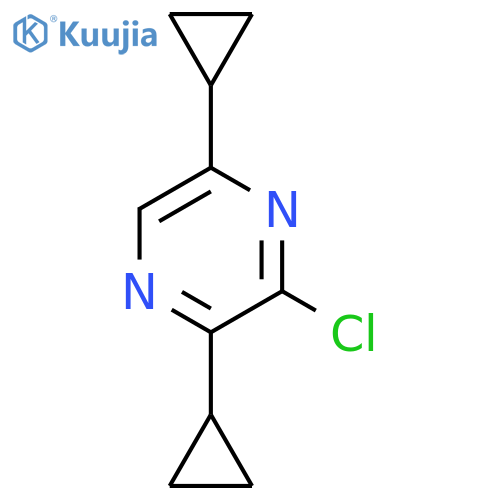 Pyrazine, 3-chloro-2,5-dicyclopropyl- structure