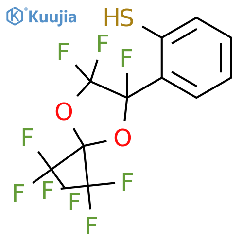 Benzenethiol, [4,5,5-trifluoro-2,2-bis(trifluoromethyl)-1,3-dioxolan-4-yl]- structure