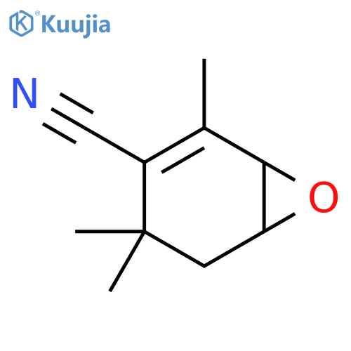 2,4,4-Trimethyl-7-oxabicyclo4.1.0hept-2-ene-3-carbonitrile structure
