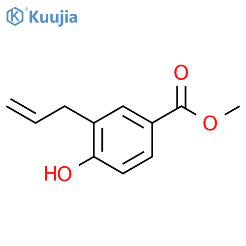 Benzoic acid, 4-hydroxy-3-(2-propenyl)-, methyl ester structure