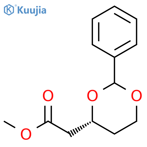 1,3-DIOXANE-4-ACETIC ACID, 2-PHENYL-, METHYL ESTER, (4R)- structure