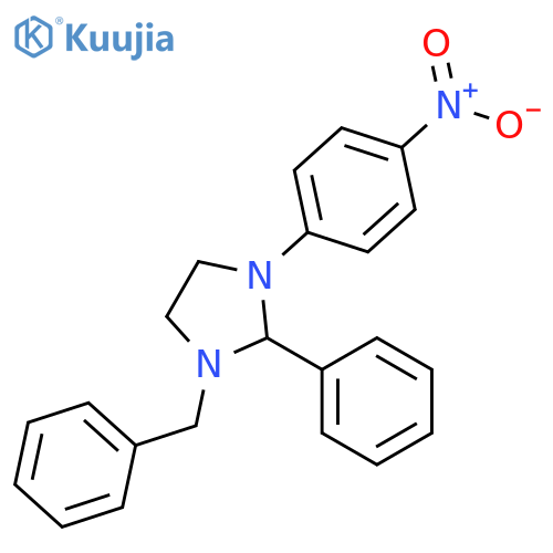 IMIDAZOLIDINE, 1-(4-NITROPHENYL)-2-PHENYL-3-(PHENYLMETHYL)- structure