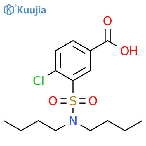 Benzoic acid, 4-chloro-3-[(dibutylamino)sulfonyl]- structure