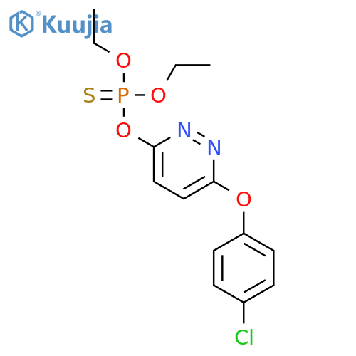 O-[6-(4-chlorophenoxy)pyridazin-3-yl] O,O-diethyl phosphorothioate structure