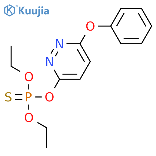 O,O-diethyl O-(6-phenoxypyridazin-3-yl) phosphorothioate structure