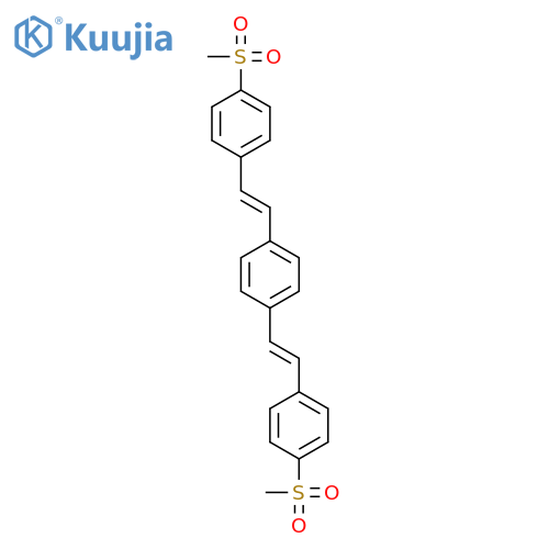 BENZENE, 1,4-BIS[2-[4-(METHYLSULFONYL)PHENYL]ETHENYL]- structure