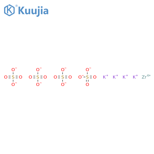 tetrapotassium zirconium tetrakis(sulphate) structure