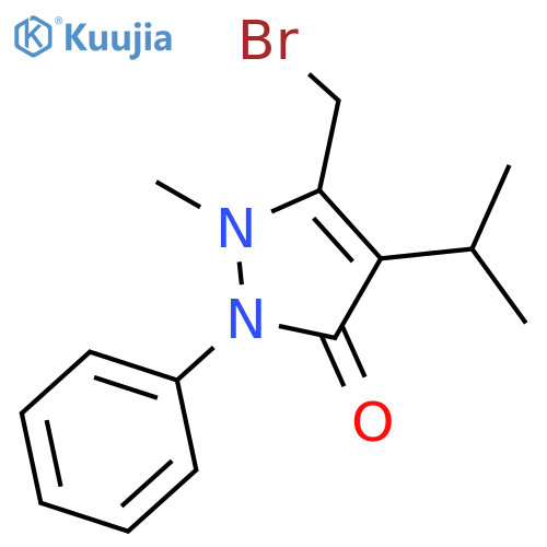 5-(Bromomethyl)-4-isopropyl-1-methyl-2-phenyl-1,2-dihydro-3H-pyrazol-3-one structure