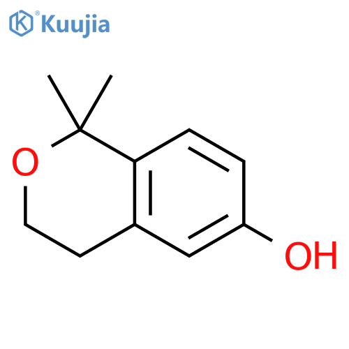 1,1-dimethyl-3,4-dihydro-1H-2-benzopyran-6-ol structure