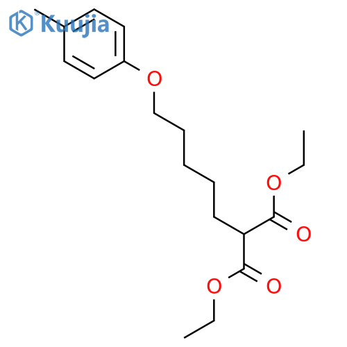 Diethyl 2-[5-(4-methylphenoxy)pentyl]propanedioate structure