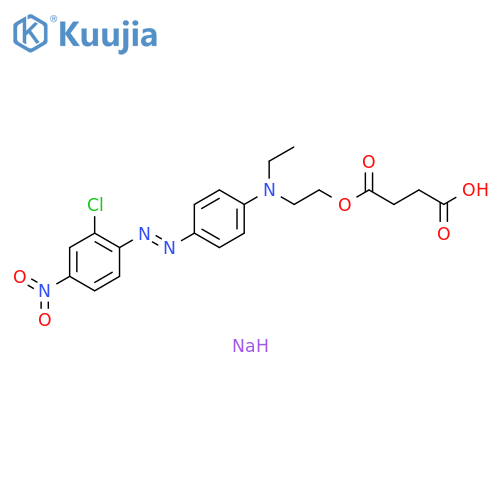 Butanedioic acid, 1-[2-[[4-[2-(2-chloro-4-nitrophenyl)diazenyl]phenyl]ethylamino]ethyl] ester, sodium salt (1:1) structure