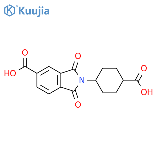 2-(4-Carboxycyclohexyl)-1,3-dioxoisoindoline-5-carboxylic acid structure
