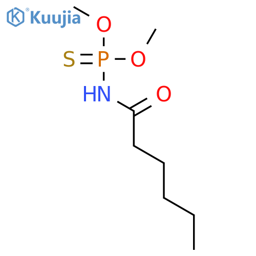 PHOSPHORAMIDOTHIOIC ACID, (1-OXOHEXYL)-, O,O-DIMETHYL ESTER structure