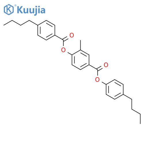 Benzoic acid, 4-[(4-butylbenzoyl)oxy]-3-methyl-, 4-butylphenyl ester structure