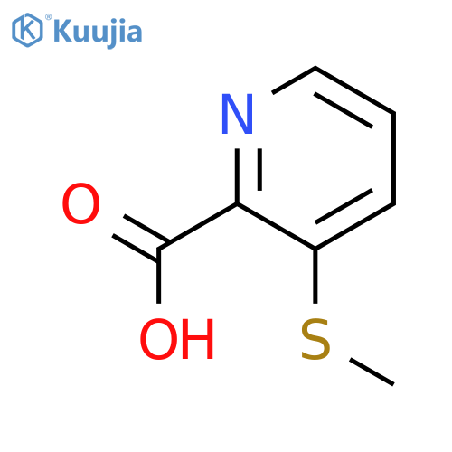 3-(methylsulfanyl)pyridine-2-carboxylic acid structure