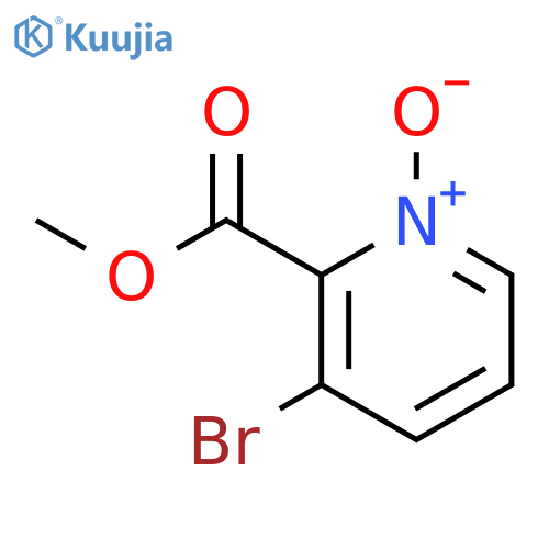 2-Pyridinecarboxylic acid, 3-bromo-, methyl ester, 1-oxide structure