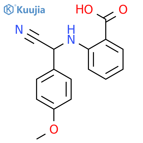 Benzoic acid, 2-[[cyano(4-methoxyphenyl)methyl]amino]- structure
