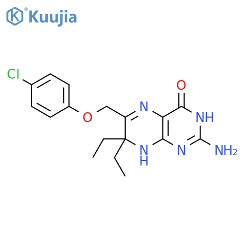 4(1H)-Pteridinone,2-amino-6-[(4-chlorophenoxy)methyl]-7,7-diethyl-7,8-dihydro- structure