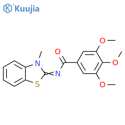 3,4,5-trimethoxy-N-(2Z)-3-methyl-2,3-dihydro-1,3-benzothiazol-2-ylidenebenzamide structure