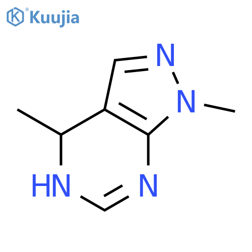 1H-Pyrazolo[3,4-d]pyrimidine, 4,5-dihydro-1,4-dimethyl- structure