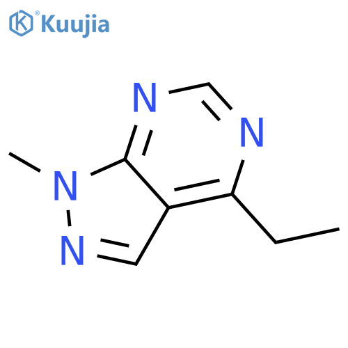 1H-Pyrazolo[3,4-d]pyrimidine, 4-ethyl-1-methyl- structure