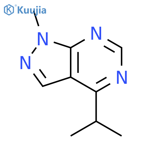 1H-Pyrazolo[3,4-d]pyrimidine, 1-methyl-4-(1-methylethyl)- structure