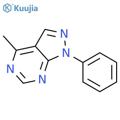 1H-Pyrazolo[3,4-d]pyrimidine, 4-methyl-1-phenyl- structure