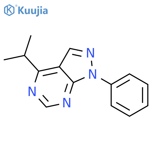 1H-Pyrazolo[3,4-d]pyrimidine, 4-(1-methylethyl)-1-phenyl- structure