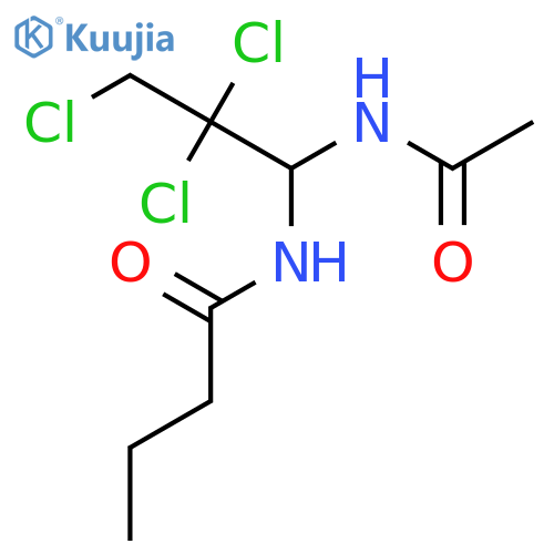 Butanamide, N-[1-(acetylamino)-2,2,3-trichloropropyl]- structure