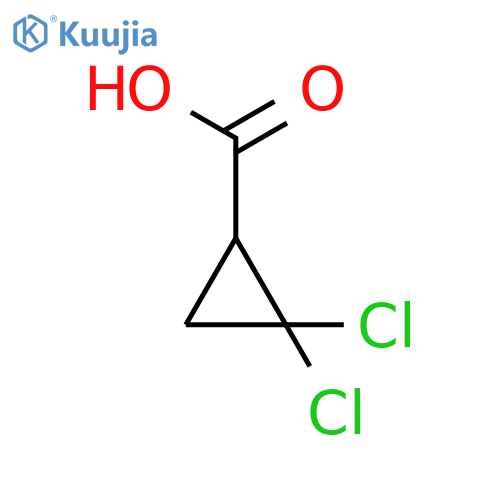 2,2-Dichlorocyclopropane-1-carboxylic acid structure