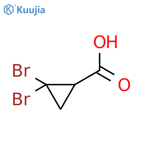 Cyclopropanecarboxylic acid, 2,2-dibromo- structure