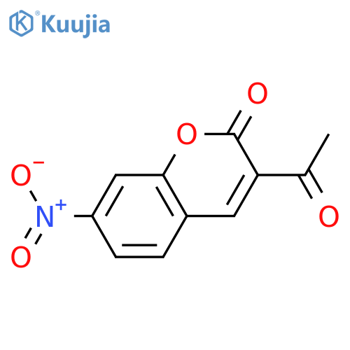 3-acetyl-7-nitro-2H-chromen-2-one structure